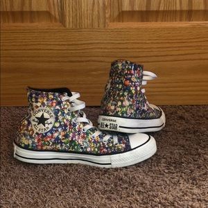 Never worn!!! Sequin High top converse